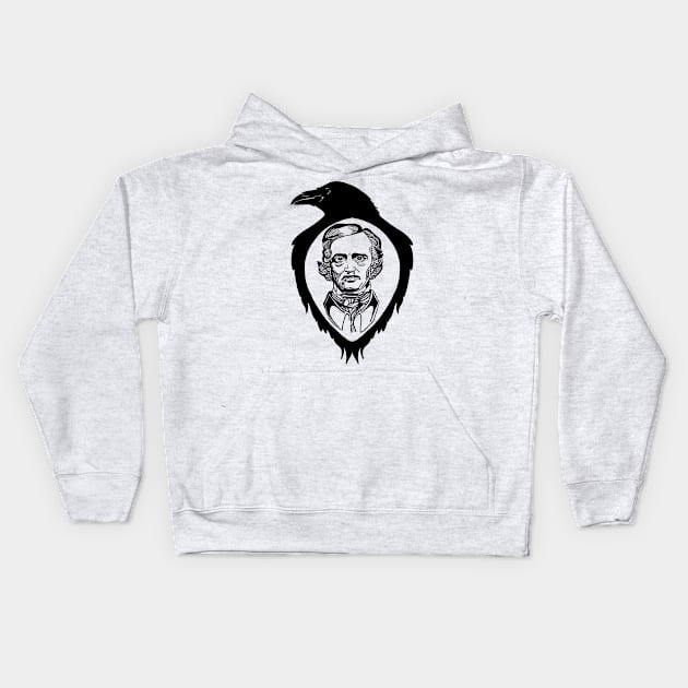 Nevermore Frame Kids Hoodie by OkayPlatypus